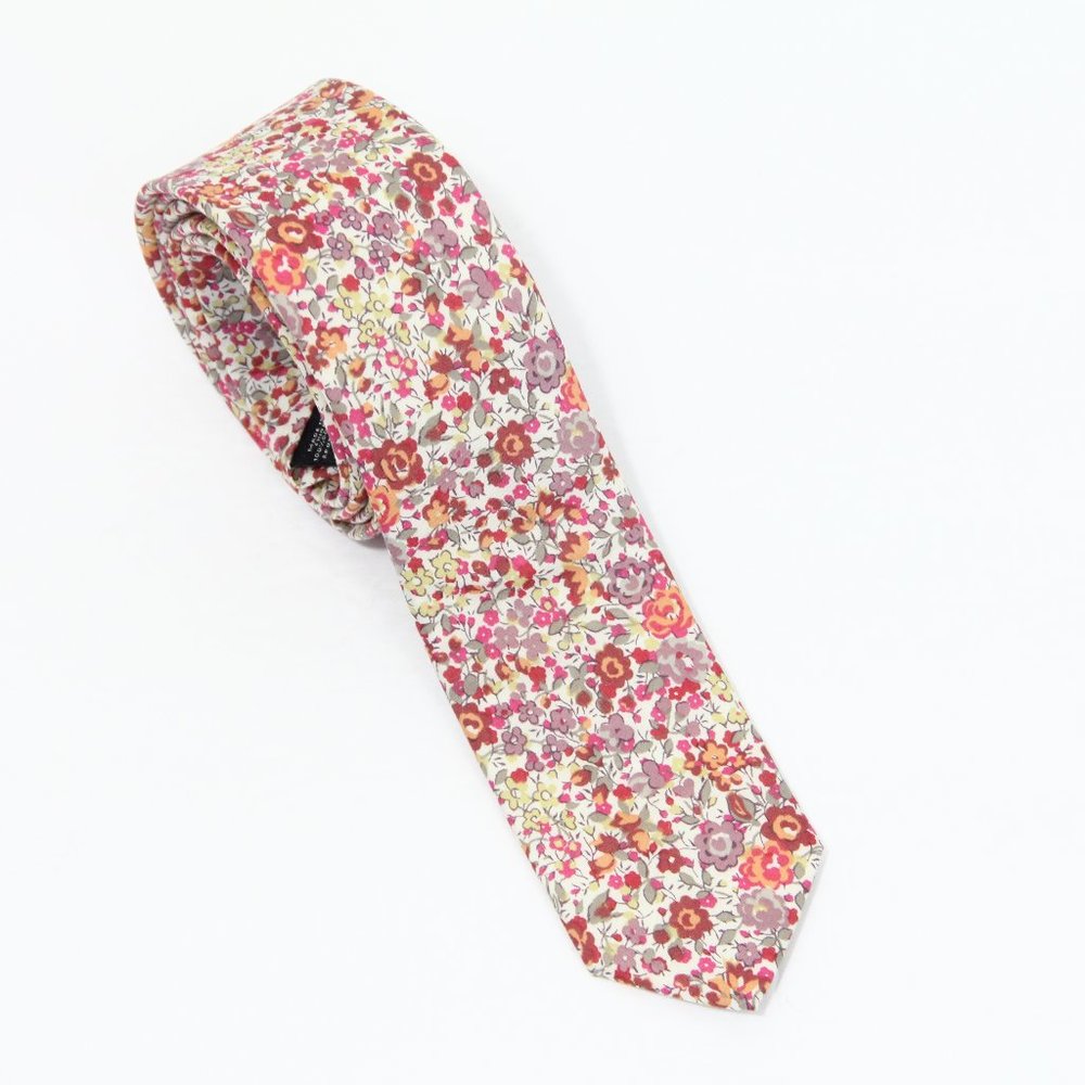 Express Skinny Tie Liberty Fabric Mens Floral prep - Picture 3 of 8